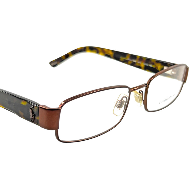 Polo Ralph Lauren 1069 Mens Metal Eyeglass Frame 9013 Brown 53-18 Italy gallery