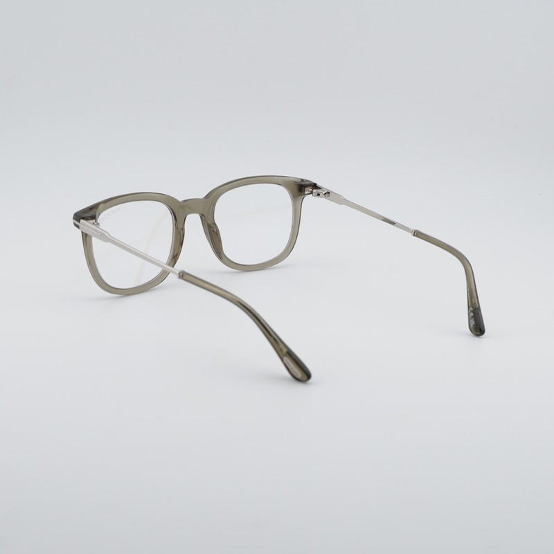 Tom Ford FT5904-B 096 Shiny Dark Green/Clear Blue Light Block 50mm Eyeglasses... gallery