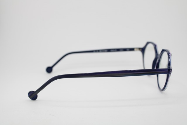 NEW L.A. EYEWORKS GUILL 960 BLUE PURPLE MARBLE AUTHENTIC EYEGLASSES 43-20 gallery