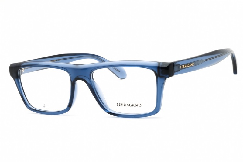 SALVATORE FERRAGAMO SF2988 450 Eyeglasses Transparent Azure Frame 54mm
