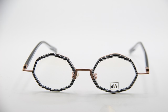 NEW J.F. REY JF 1483 0185 BRONZE WHITE BLACK CLEAR AUTHENTIC EYEGLASSES 47-20 gallery