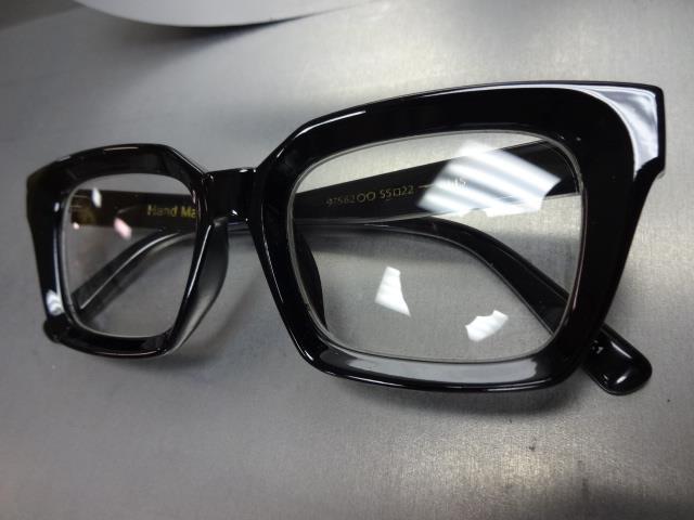 Mens Classic Vintage 50's Retro Style Clear Lens EYE GLASSES Black Optical Frame gallery