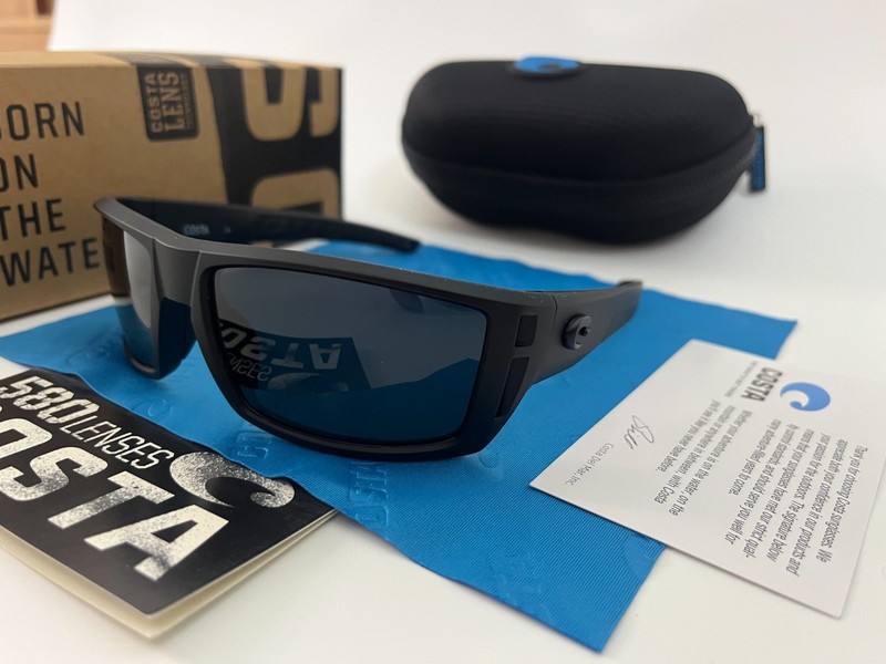 Costa Del Mar Men’s Diego Matte Black /Gray Mirror Polarized Sunglasses 580p