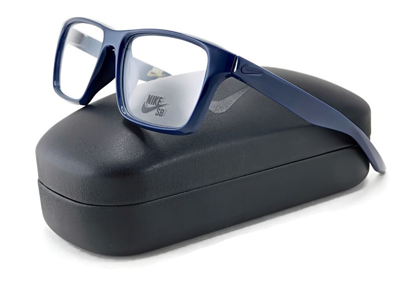 New NIKE Eyeglasses | 7112 (420) – Midnight Navy / Clear Demo Lens 53mm ITALY