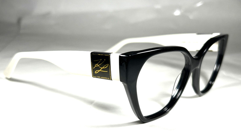 Karl Lagerfeld KL6053 004 Eyeglasses Frame Black White 6053, Size: 54-16-140 gallery