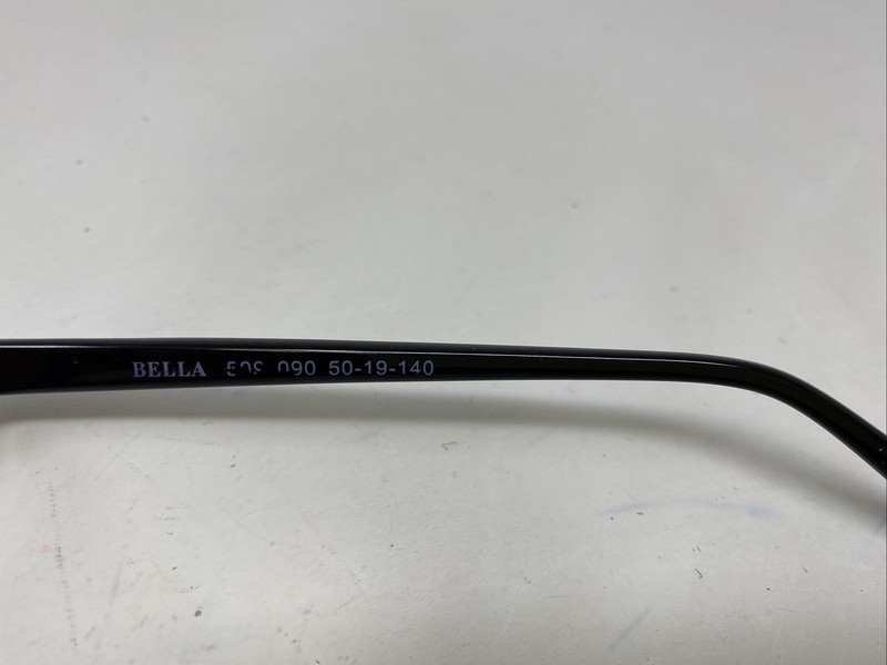 Bella Eyewear 509 090 50-19-140 Black Plastic Full Rim Eyeglasses Frame I522 gallery