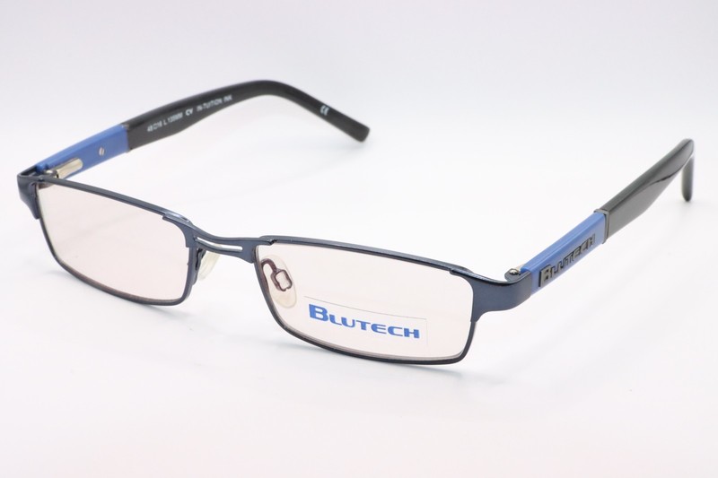 NEW BLUTECH IN TUITION INK BLACK BLUE AUTHENTIC DESIGNER EYEGLASSES 48-16
