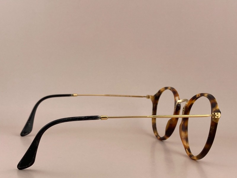 Ray Ban Sunglasses FRAMES ONLY RB 2447 1160 Havana Etched Gold Round 49-21-145 gallery