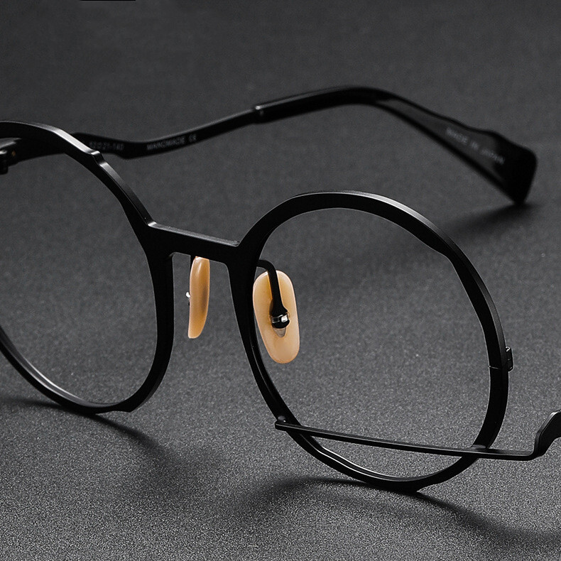Japanese Retro Eyeglass frames Round Irregular handmade Glasses MM-0033 gallery