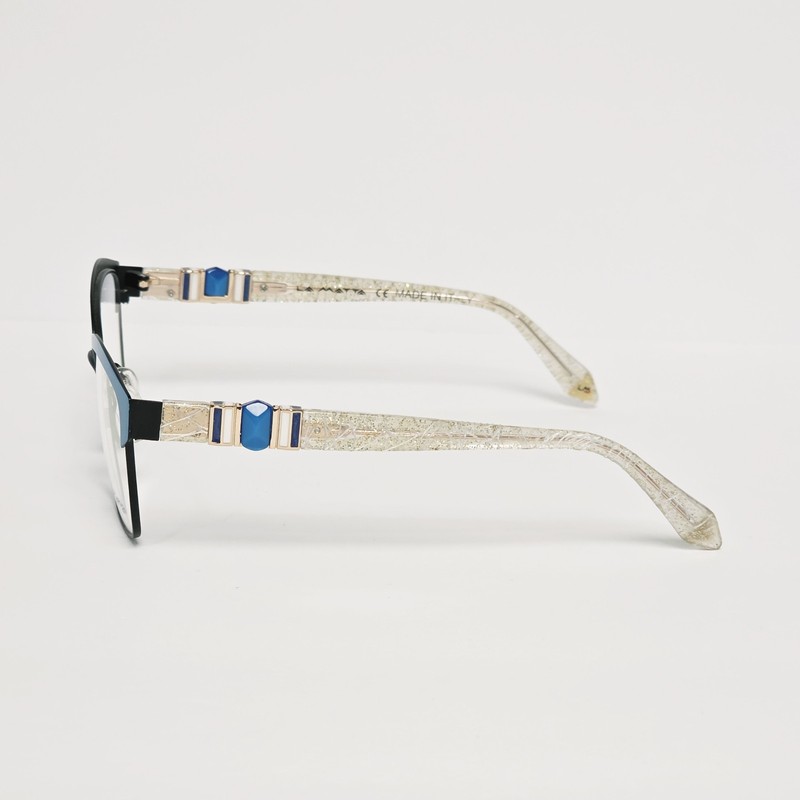 La Matta LM3243 Women's Glasses in Gem Blue / Gold Glitter | Size: 54mm gallery