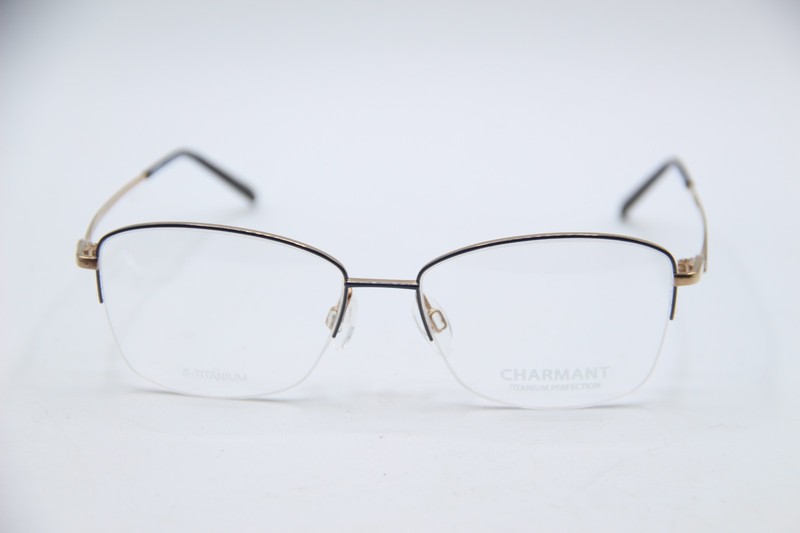 NEW CHARMANT CH 29221 BL BLUE GOLD GUNMETAL AUTHENTIC FRAMES EYEGLASSES 53-16 gallery