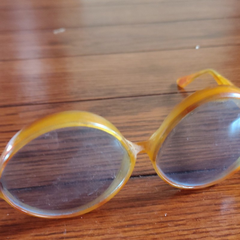 Round Yellow Plastic Eyeglass Frames Full Rim Solid Unisex Adults gallery