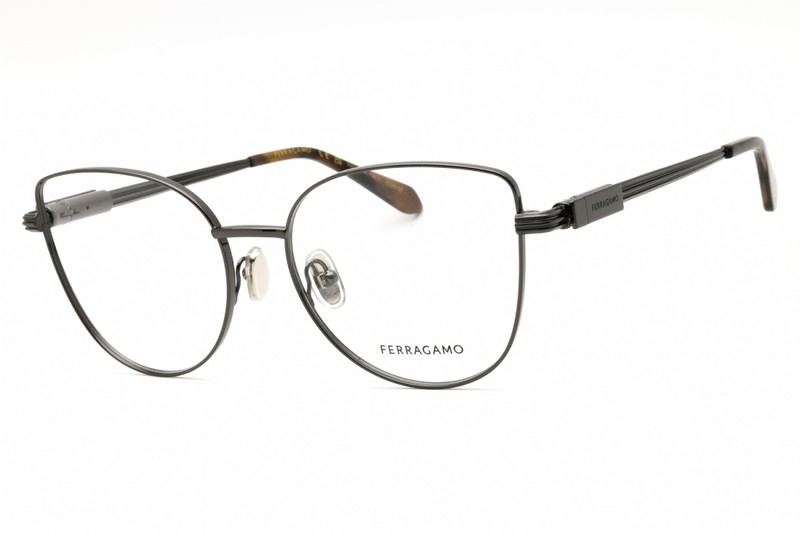 NEW Salvatore Ferragamo SF2240 027 Dark Ruthenium 56mm Eyeglasses