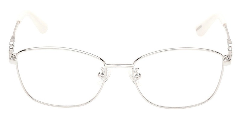 GUESS GU2962 010 Silver Metal Cat Eye Eyeglasses Frame 54-16-145 Asian Fit GU