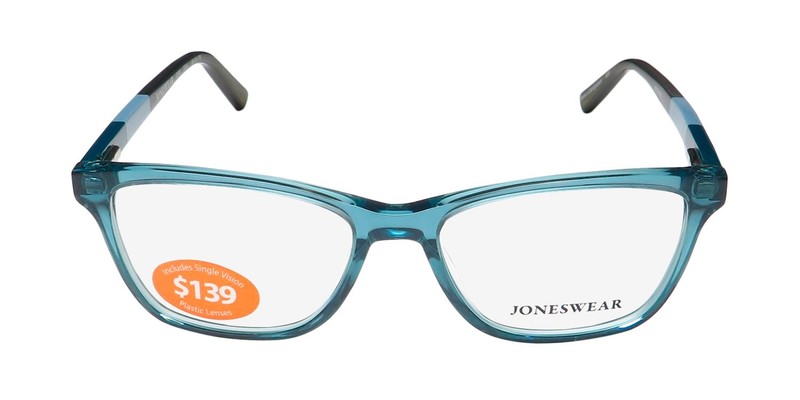 NEW JONES NY Z108 EYEWEAR CAT EYE BANGLADESH BLUE TEAL PLASTIC 48-15-135 WOMENS gallery