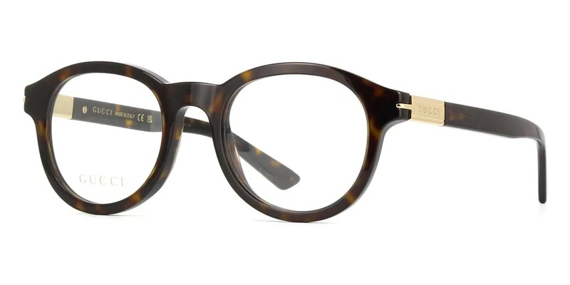 GUCCI GG1503O 002 Tortoise Round PLASTIC EYEGLASSES FRAME 51-22-145