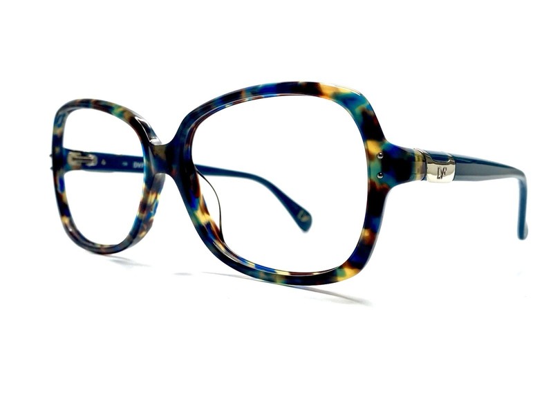 New Diane Von Furstenberg DVF Green Brown Tortoise Oval Glasses 57 16 135 gallery