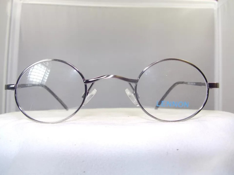 LENNON, SMALL *ROUND* ANTIQUE SILVER- EYEGLASS FRAME –