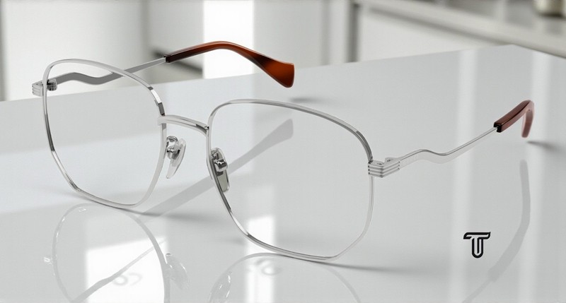GUCCI GG0973O 002 Rectangular Silver Shiny Demo Lens 56 mm Women’s Eyeglasses