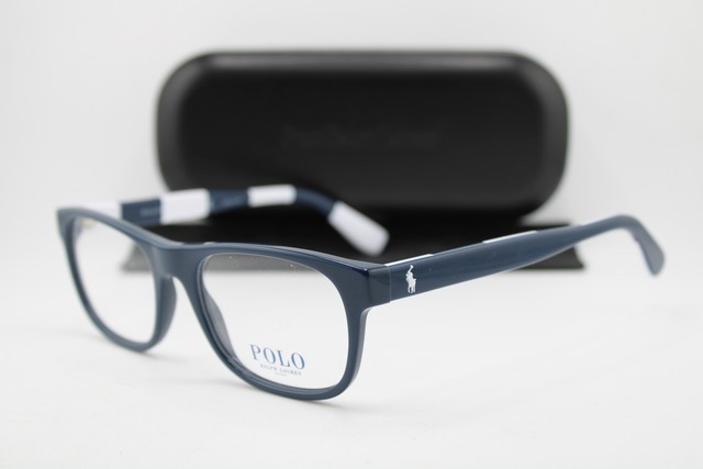 NEW POLO RALPH LAUREN PH 2240 5906 BLUE WHITE AUTHENTIC EYEGLASSES 52-18