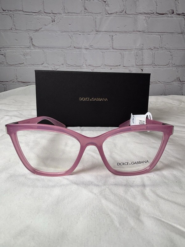 DOLCE & GABBANA Eyeglasses DG 5076 1912 Milky Pink Authentic 55-17 Frames NEW gallery