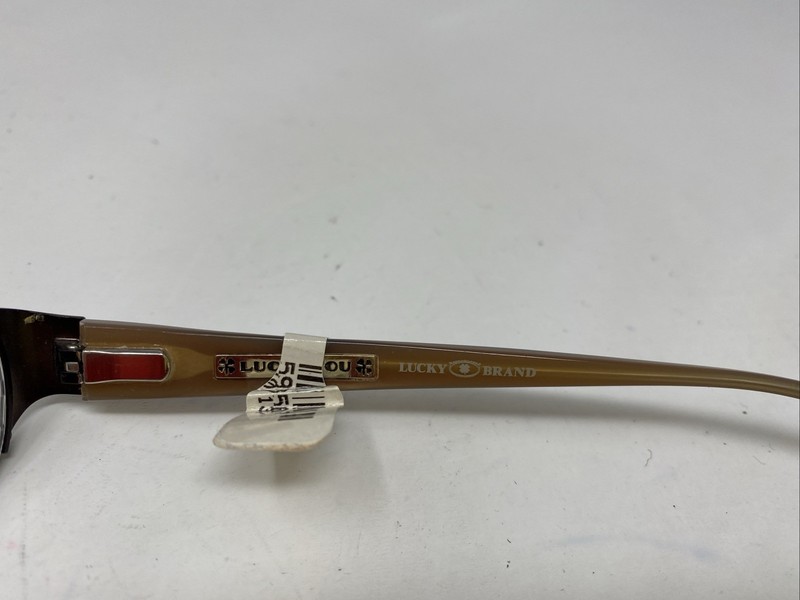 Lucky Brand CASEY BROWN 52-18-135 Metal Half Rim Eyeglasses Frame 375G gallery