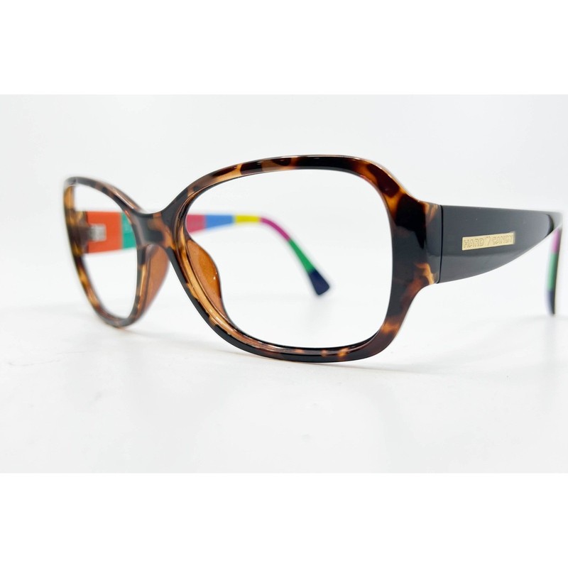 Hard Candy Eyeglasses Women Brown Tortoise Rainbow HS14 57-15-138 57mm