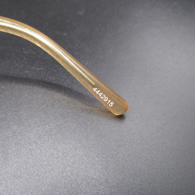 ZANNI Unisex Adults Translucent Honey Gold Glitter Eyeglass Frames 4442915 gallery