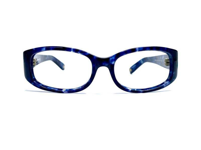 Liz Claiborne Blue Clear Tortoise Rectangular Wrap Glasses L520/S JWT 51 17 125