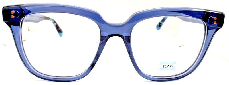 Toms Amela eyeglasses translucent slate blue with artistic temple tips 51mm eye