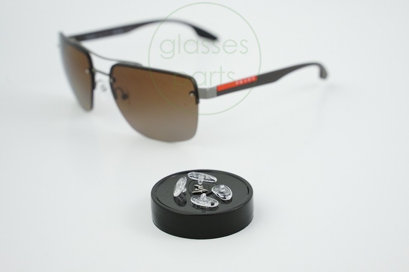 Prada SPS 60U (2x Pairs) Nose Pads for Prada Sunglasses Nosepads w/Screws