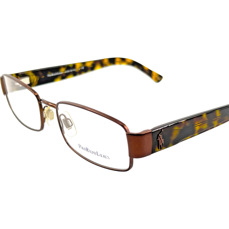 Polo Ralph Lauren 1069 Mens Metal Eyeglass Frame 9013 Brown 53-18 Italy gallery