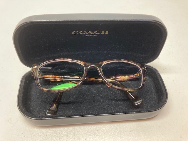 Coach HC 6065 5287 Confetti Light Brown Eyeglass Frames 51-17 135 w/ Coach Case