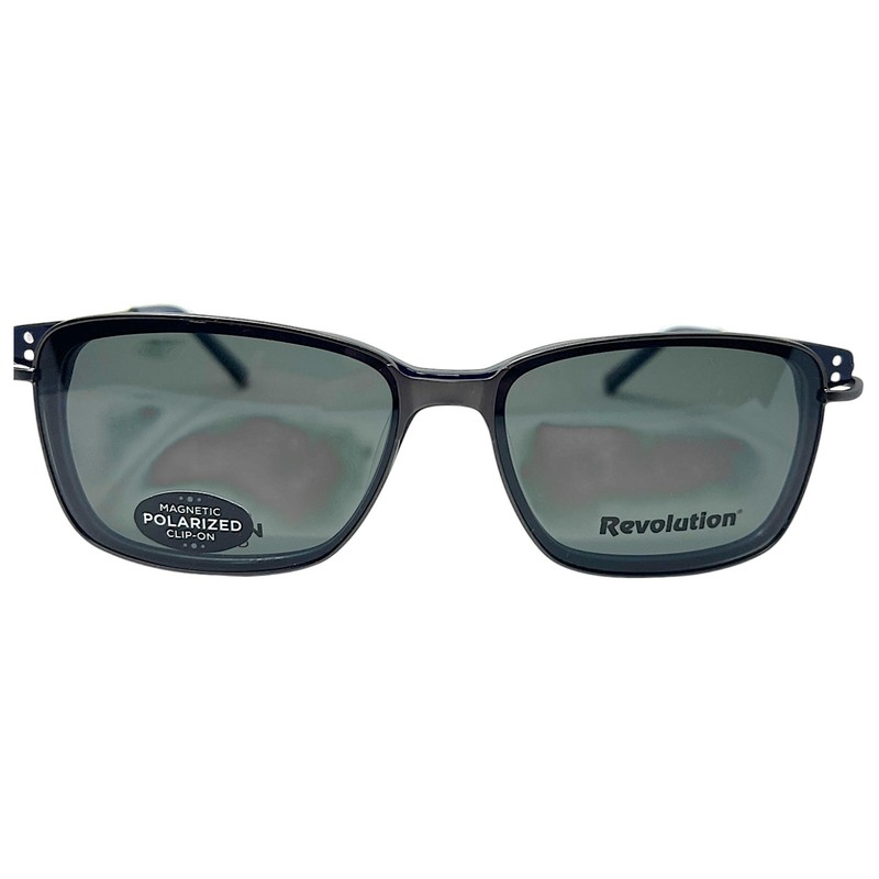 REVOLUTION NORWOOD NAV 55/17/145 BLUE NEW Authentic EYEGLASSES & POLAR SUN CLIP gallery