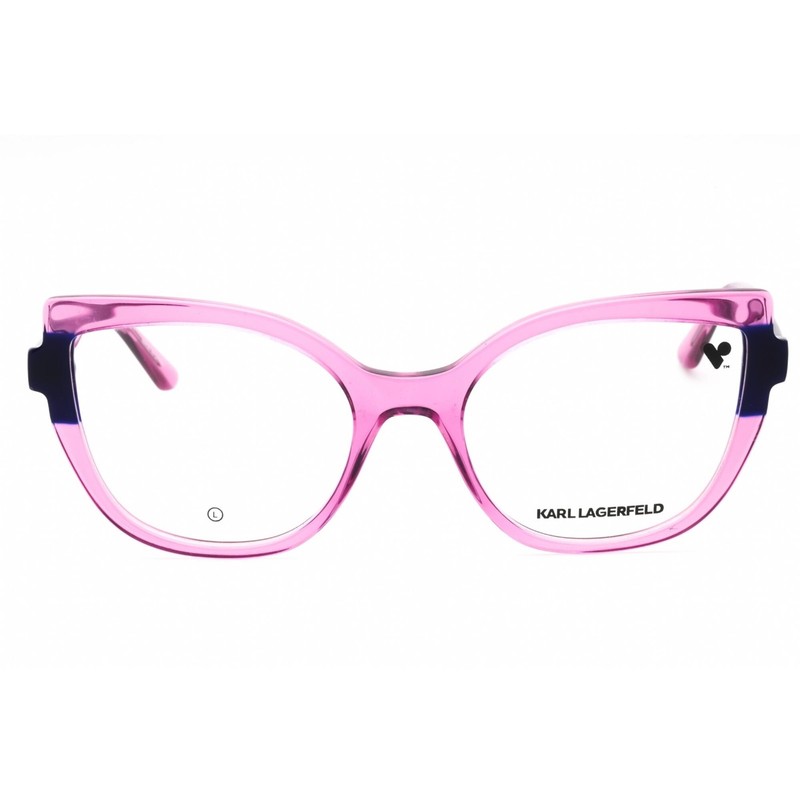 Karl Lagerfeld Women's Eyeglasses Cherry/Green Acetate Cat Eye Frame KL6132 613 gallery