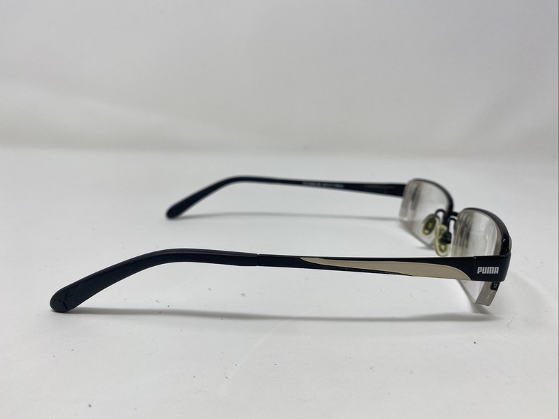 Puma PU15406 BK 48-17-130 Black Metal Half Rim Eyeglasses Frame CI84 gallery