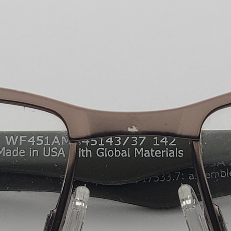 ​Artcraft USA Workforce WF451AM Safety Eyeglasses Frame Brown Tweed 52-16-142 gallery
