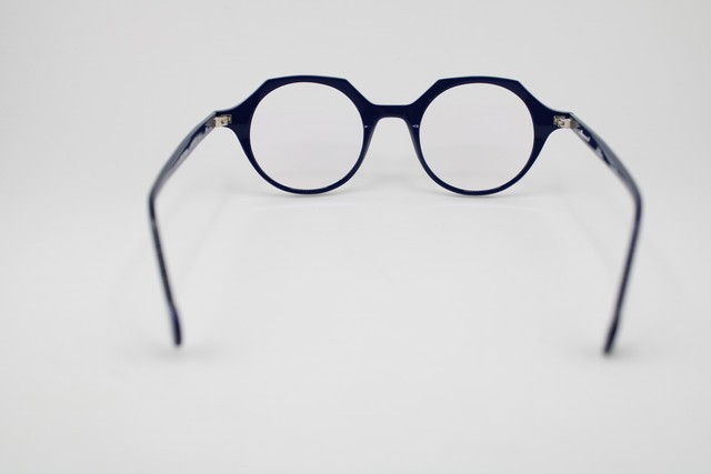 NEW L.A. EYEWORKS GUILL 960 BLUE PURPLE MARBLE AUTHENTIC EYEGLASSES 43-20 gallery