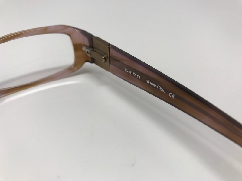 Bebe Eyeglass Frame Hippie Chic Womens Peony 52-16-135 Purple Brown DY21 gallery
