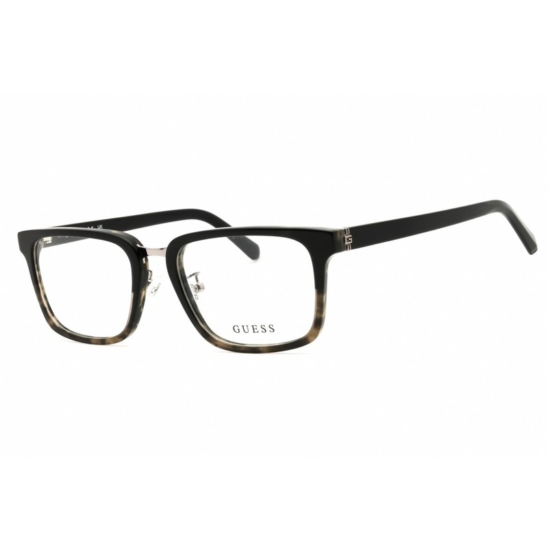 Guess Men’s Eyeglasses Black Acetate Rectangular Full Rim Frame GU50088-D 005