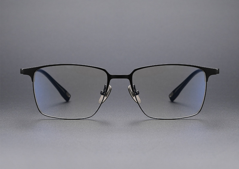 Retro Antique Square Pure Titanium Full Rim Eyeglass Framer Women Men Eyewear gallery