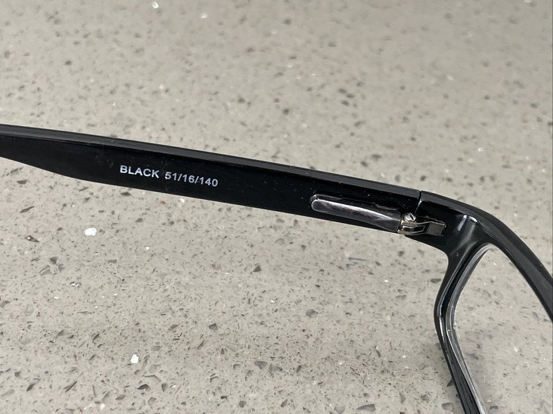 Modern Optical Plasma EYEGLASSES Frames ONLY 51-16-140 Black full rim rectangle gallery