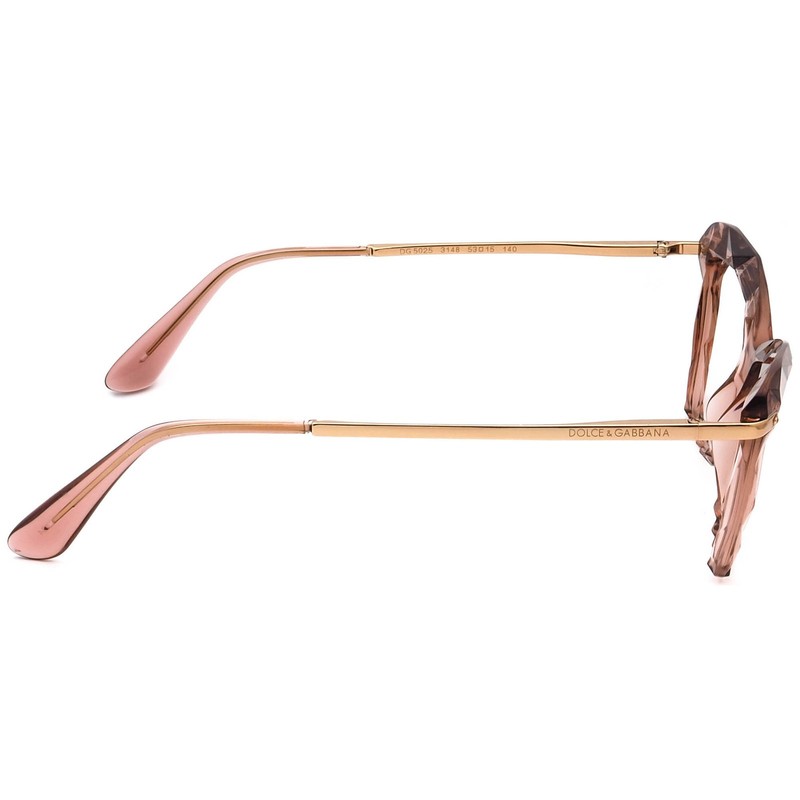 Dolce & Gabbana Eyeglasses DG 5025 3148 Rose Crystal/Rose Gold Italy 53[]15 140 gallery