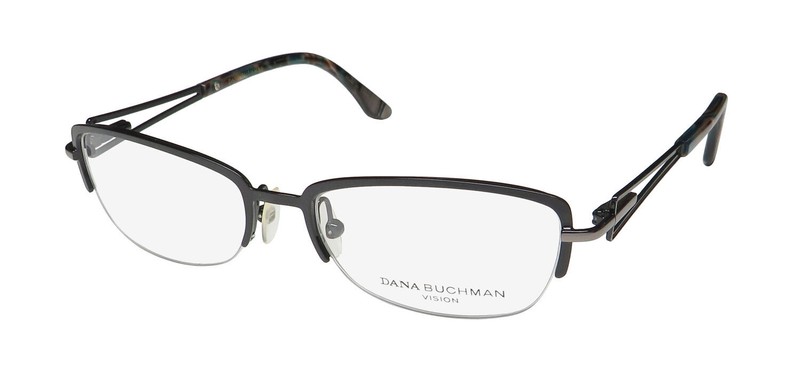 NEW DANA BUCHMAN KELLEN EYEGLASSES WOMENS 49-16-130 BK RECTANGULAR BLACK