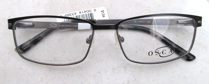 NEW Oscar De Le Renta Eyeglass Frames OSM826 Mens Semi Matt Black 56-15-140 $124