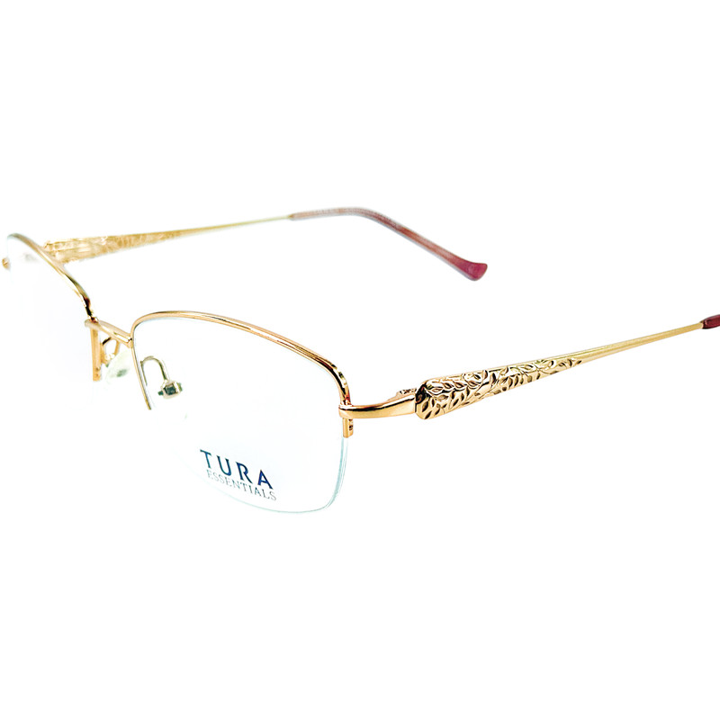Tura R906 Womens Semi Rimless Eyeglass Frame RGD Rose Gold 52-17 gallery