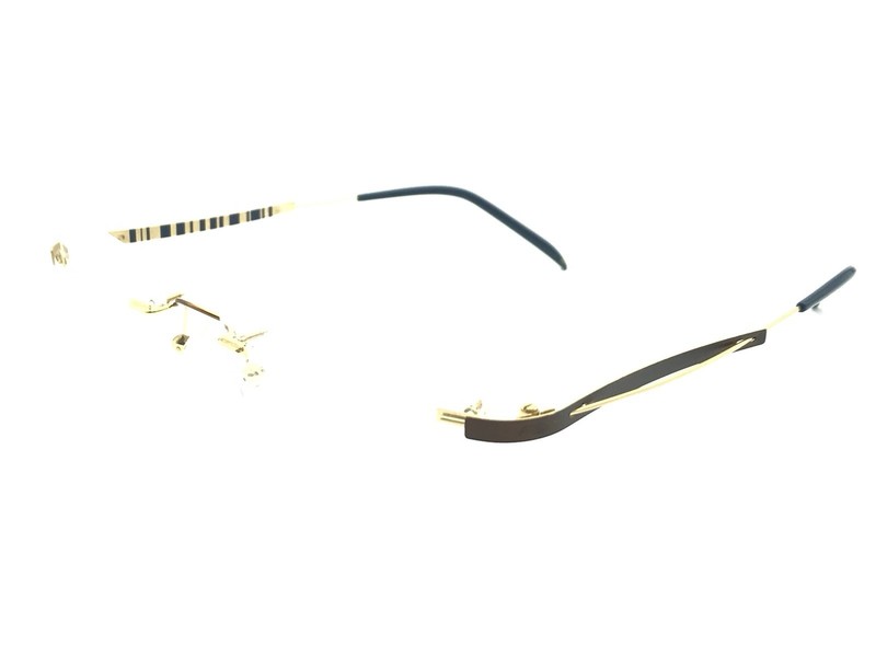 FLAIR Blue Gold Rimless Designer Eyeglasses Frames Germany gallery