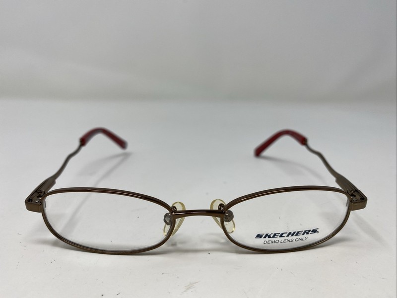 Skechers SK 1014 BRN 43-15-120 Brown Metal Full Rim Eyeglasses Frame E871