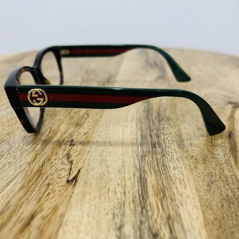 Gucci GG0278O 012 Eyeglasses 55 15 145 Havana Green Red Tortoise Shell Demo gallery