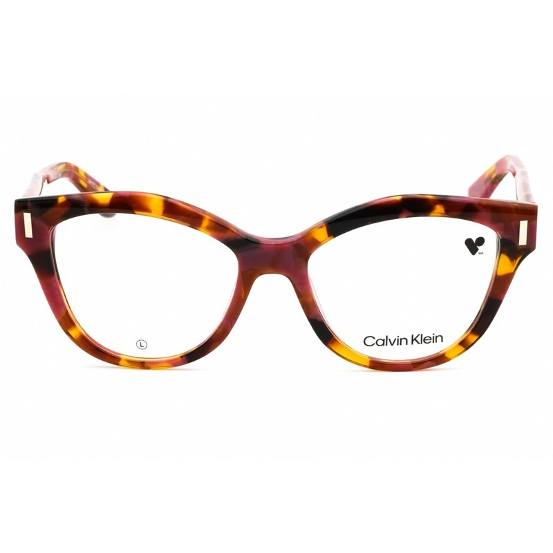 Calvin Klein Women's Eyeglasses Rose Havana Acetate Cat Eye Frame CK23541 663 gallery